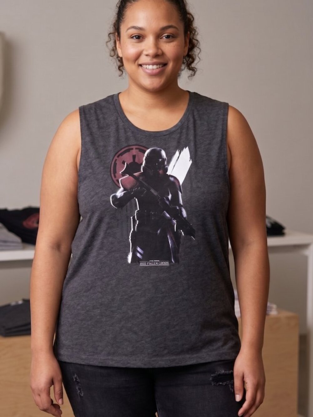 NWOT Star Wars Jedi Fallen Order Purge Trooper Muscle Tank Top Dark Gray XXL